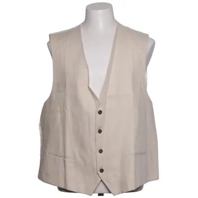 Jakkesætsvest (Beige) fra Dobell Bomuld, Linned