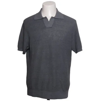 Poloshirt (Grijs) van Massimo Dutti Katoen, Linnen