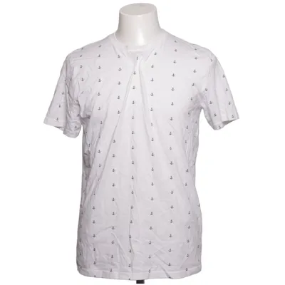 T-shirt (White, Blue) from Denim & Flower Cotton, Polyester