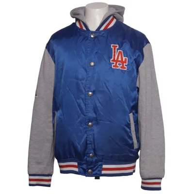 Varsity jacket (Blue, Gray, Red) from Majestic Athletic Cotton, Polyamide, Polyester