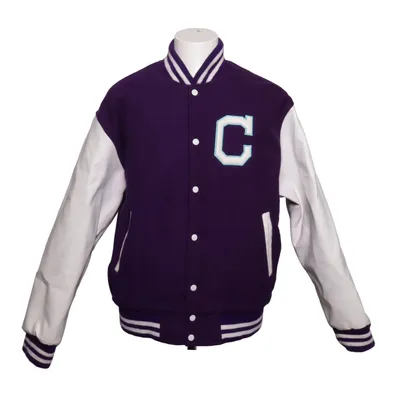 Collegejacka (Lila, Vit) från Castro Skinn, Polyamid, Polyester, Ull