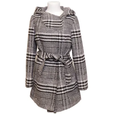 Frakke (Sort, Hvid) fra Aniston Polyester