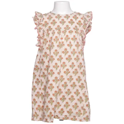 Dress (Beige, Multicolored) from Bonheur du Jour Cotton, Metallic fiber