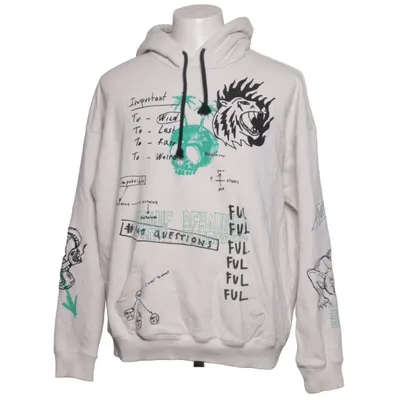 Capuchon sweater (Wit, Meerkleurig) van Diesel Katoen, Elastaan