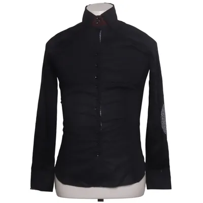 Shirt (Zwart, Grijs) van 7camicie Katoen, Elastaan