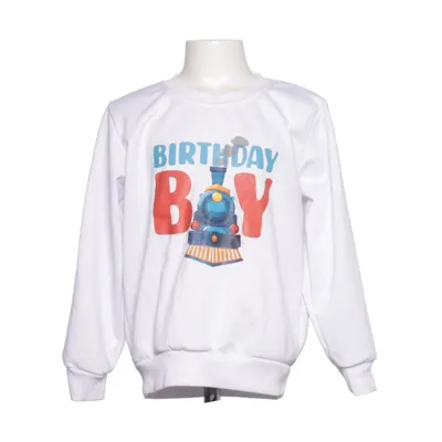 Sweatshirt (White, Multicolored) Polyester