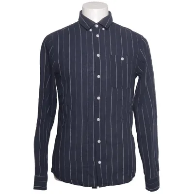 Chemise (Bleu, Blanc) de Blend Denim Coton, Lin
