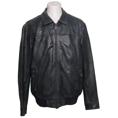 Leren jack (Grijs) van Trapper Leer, Polyester