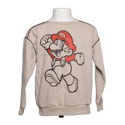 Collegetröja (Beige, Röd) från Super Mario Bomull, Polyester