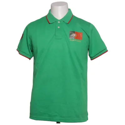 Pikétröja (Grön, Röd) från Grande Bomull, Polyester