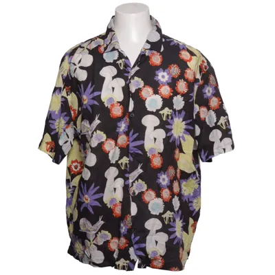 Short sleeve shirt (Brown, Multicolored) from H&M Cotton
