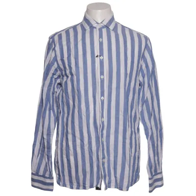 Hemd (Blau, Weiß) von Hackett London Baumwolle, Leinen