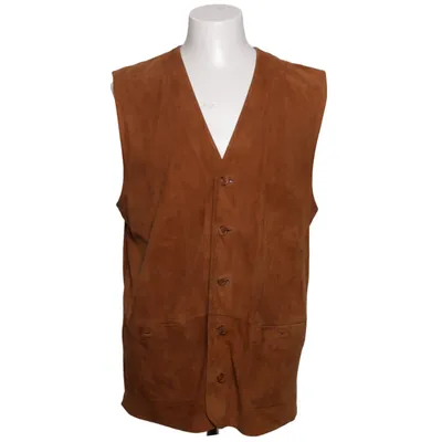 Gilet en cuir (Marron) de Grizzly