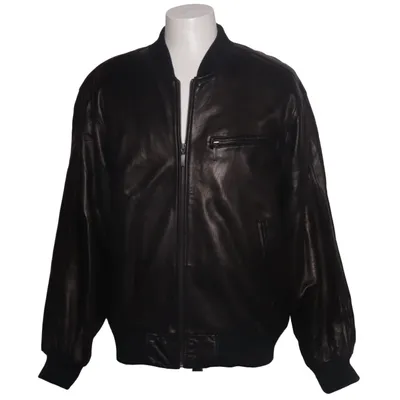 Leather jacket (Brown) from Barisal Acetate, Leather, Nylon