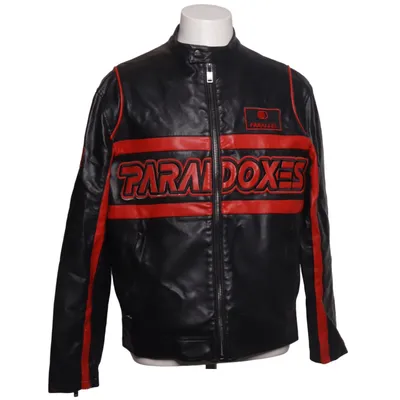 Veste en cuir (Noir, Rouge) de Bershka