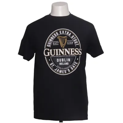 T-shirt (Black) from Guinness Recycled cotton, Recycled polyester