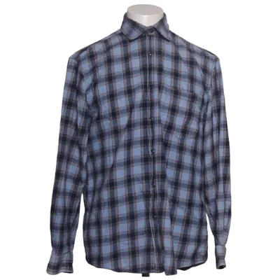 Flanellen overhemd (Blauw, Bruin) van Camargue Katoen