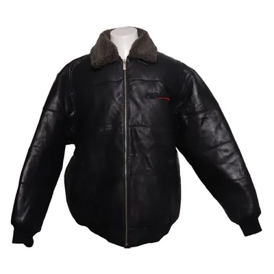 Veste en cuir (Noir) de Sir Benni Miles Acrylique, Cuir, Polyester