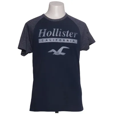 T-shirt (Blue, Gray) from Hollister Cotton, Polyester