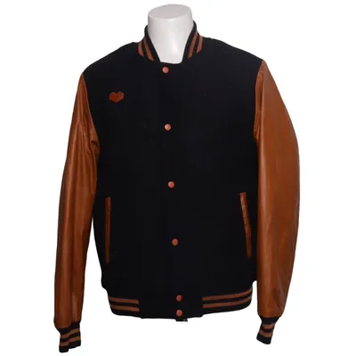 Collegejacke (Schwarz, Braun) von Do You Football Polyamid, Wolle