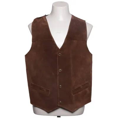 Gilet en cuir (Marron) de Pacific Acétate, Cuir, Polyamide