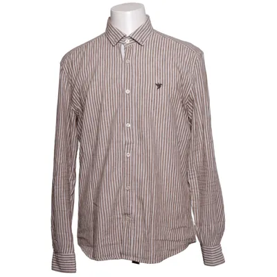 Shirt (Brown, White) from Felix Hardy Cotton, Linen
