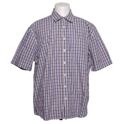 Short sleeve shirt (Blue, White, Brown) from Camargue Cotton