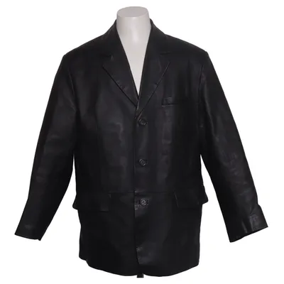 Leren blazer (Zwart) van Copyright Leer, Polyester