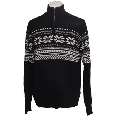 Sweater (Black, White) from Ronley Acrylic, Cotton