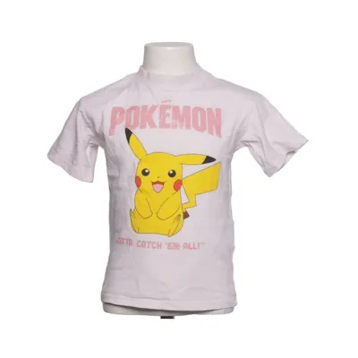 T-shirt (Blanc, Jaune, Rose) de Pokémon Coton, Élasthane