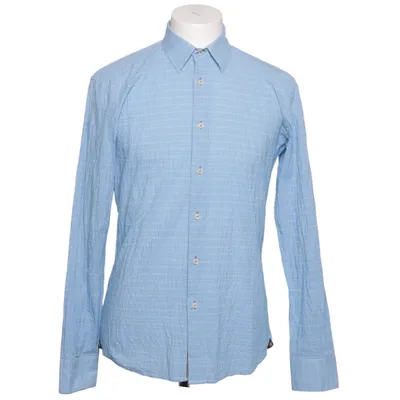 Shirt (Blauw, Wit) van Circle of Gentlemen Katoen, Elastaan, Polyamide