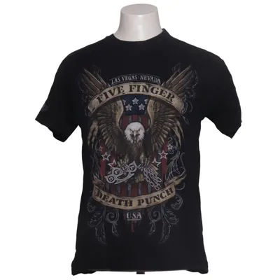 T-shirt (Black, Multicolored) from B&C Collection Cotton