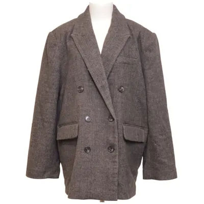 Blazer (Grå) fra Gina Tricot Polyester, Uld