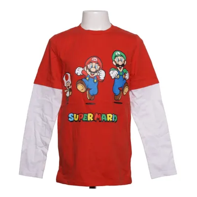 Long sleeve T-shirt (Red, White, Multicolored) from Super Mario Cotton