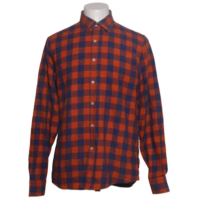 Flanellskjorta (Blå, Orange) från Recycled Bomull