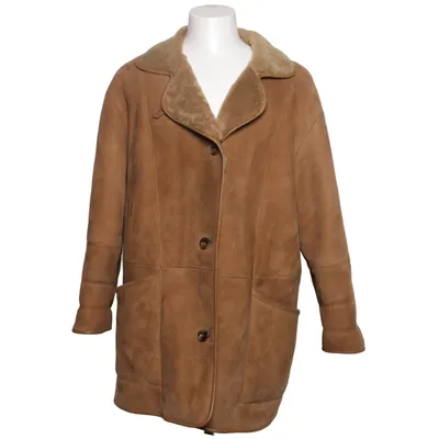 Shearling jas (Beige) van Friitala