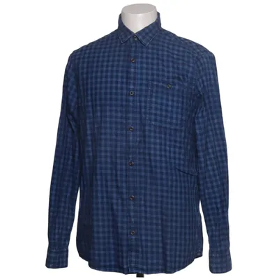 Flanellen overhemd (Blauw) van Pioneer