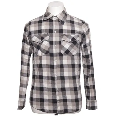 Flannel skjorte (Grå, Sort, Hvid) fra Rebel Bomuld
