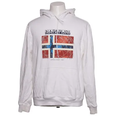 Sweat à capuche (Blanc, Multicolore) de Napapijri Coton, Élasthane