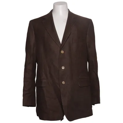 Blazer (Brown) from Rochas Polyester, Wool