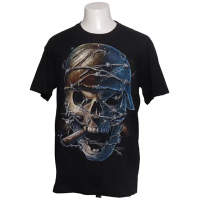 T-shirt (Sort, Flerfarvet) fra Rock Chang Bomuld