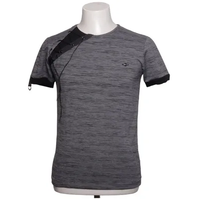 T-shirt (Gray, Black) from Leif Nelson Elastane, Polyester, Viscose