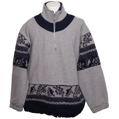 Fleece sweater (Gray, Blue, Multicolored) from Fashion Affairs Polyester