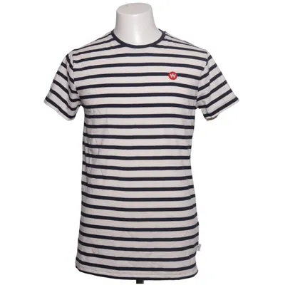T-shirt (Blå, Hvid) fra Kronstadt Polyester, Genanvendt bomuld