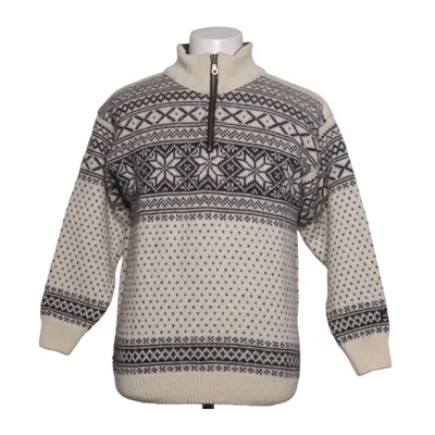 Norwegerpullover (Weiß, Schwarz) von Norwool Wolle