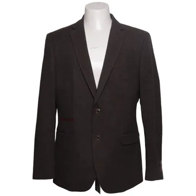 Blazer (Brown) from Linus Cotton, Polyester, Viscose