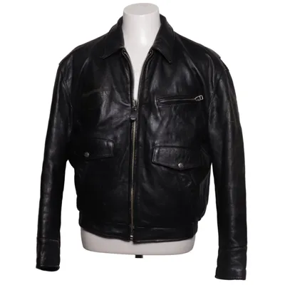 Leather jacket (Black) from Avirex Acetate, Leather, Polyamide