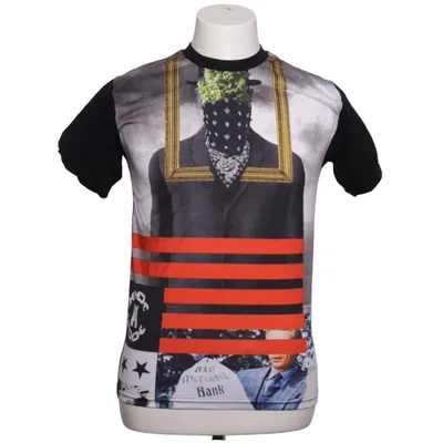 T-shirt (Black, Multicolored) from Crooks & Castles Cotton, Polyester