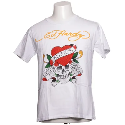 T-shirt (Wit, Meerkleurig) van Ed Hardy Katoen