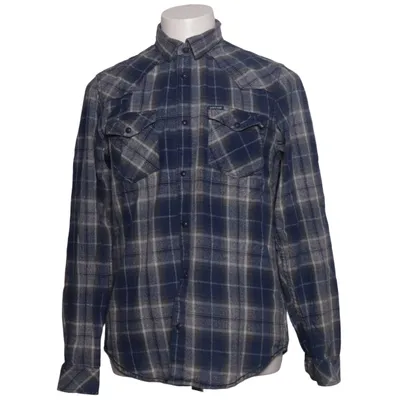Flanellen overhemd (Blauw, Grijs) van Garcia Jeans Katoen
